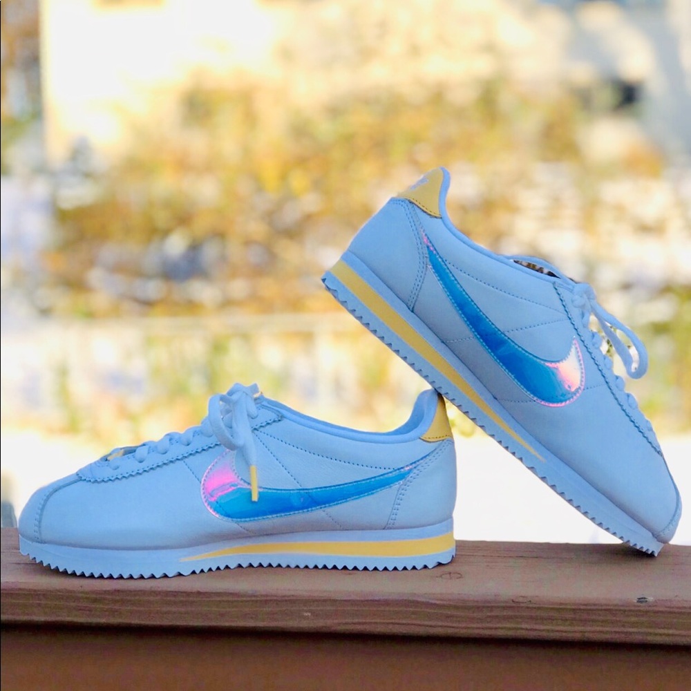 SALE 5⭐️ NWT Nike Cortez Classic White Cl Topaz - Picture 7 of 8
